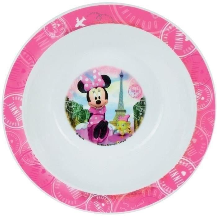 Set de Vajilla Disney Minnie - FUN HOUSE - 006377 - Vidrio, Plato Hondo, Plato Llano, Botella, Caja para Merienda y Cubiertos 2