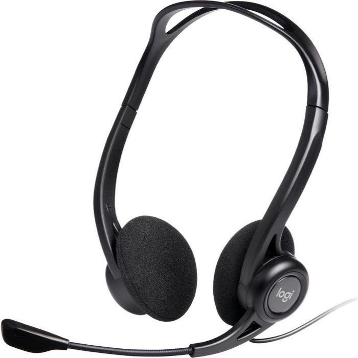 Logitech Headset 960 USB, Auriculares con Micrófono USB, Diadema Ajustable, Cancelación de Ruido, Sonido Estéreo, para PC