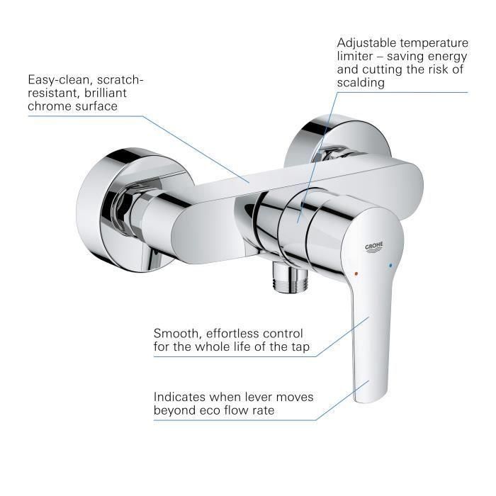 Mezclador monomando de ducha GROHE - Start - Chrome 4