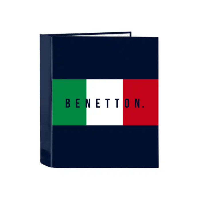 Carpeta de anillas Benetton Flag Azul marino A4 27 x 33 x 6 cm