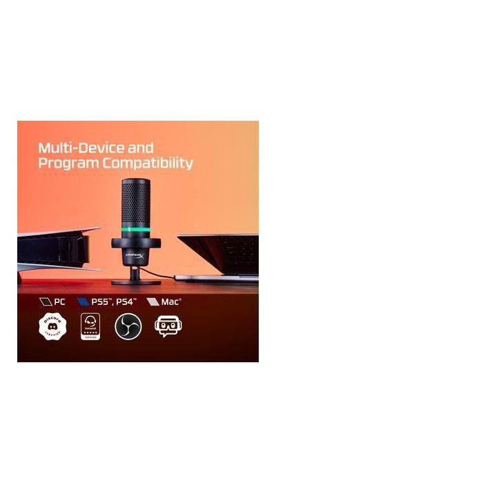 HP HyperX DuoCast - USB Microphone (Black) - RGB Lighting, 32 Ω, 24-bit/96kHz 14 HP HyperX DuoCast - USB Microphone (Black) - RGB Lighting, 32 Ω, 24-bit/96kHz 14