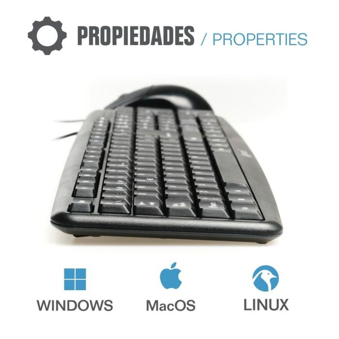 Teclado y Ratón iggual QWERTY USB Negro Qwerty Español 3 Teclado y Ratón iggual QWERTY USB Negro Qwerty Español 3
