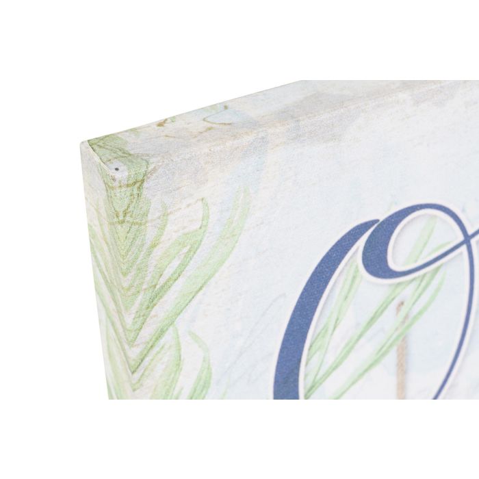 DKD Home Decor Cuadro Mediterráneo de Lienzo con Conchas, Multicolor y Diseños Variados - Set 8 Cuadros Decorativos 40x40x2 cm 1
