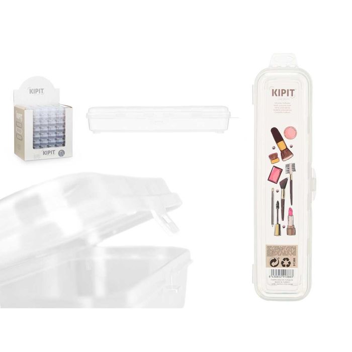 Estuche Multiuso Maquillaje Kipit 6.2x25x4.3 cm Transparente (48 Unidades) Estuche Multiuso Maquillaje Kipit 6.2x25x4.3 cm Transparente (48 Unidades)