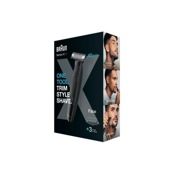 Braun XT3100 Recortadora Híbrida Serie X para Barba y Cuerpo con Lámina Flexible 4D, Resistente al Agua y 3 Peines 4 Braun XT3100 Recortadora Híbrida Serie X para Barba y Cuerpo con Lámina Flexible 4D, Resistente al Agua y 3 Peines 4
