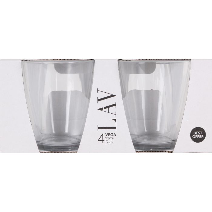 Lav Set de 4 Vasos 34 cl Best Offer - Colección Vega (12 Cajas) 1