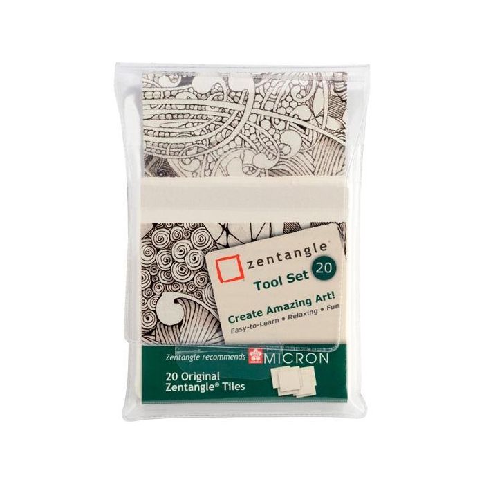 Talens Sakura Zentangle Tool Set - 20 Tarjetas 89x89 mm Blanco