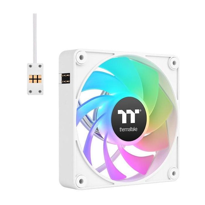 Thermaltake CL-F195-PL14SW-A Kit de 3 Ventiladores de Refrigeración para PC Carcasa 14 cm Blanco con Soporte Hidráulico 0 Thermaltake CL-F195-PL14SW-A Kit de 3 Ventiladores de Refrigeración para PC Carcasa 14 cm Blanco con Soporte Hidráulico 0