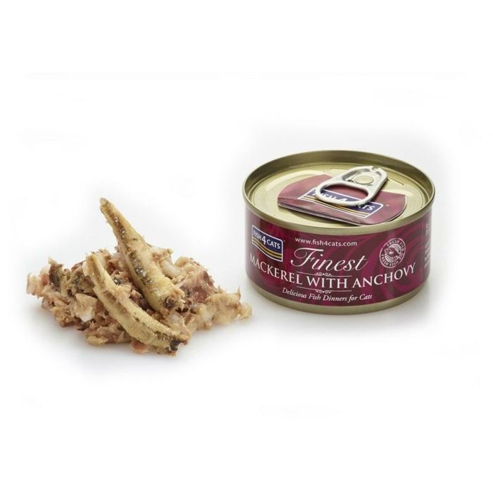 Comida para gato FISH4DOGS Mackerel with anchovy Pescado 70 g 2 Comida para gato FISH4DOGS Mackerel with anchovy Pescado 70 g 2
