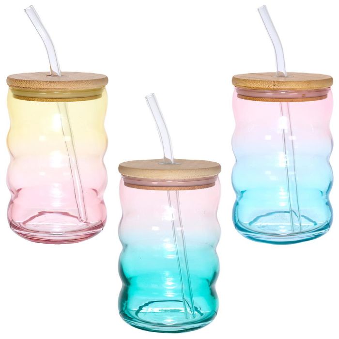 Tarro Vidrio Con Pajita 500 Ml Home Deco Factory 2 Tarro Vidrio Con Pajita 500 Ml Home Deco Factory 2