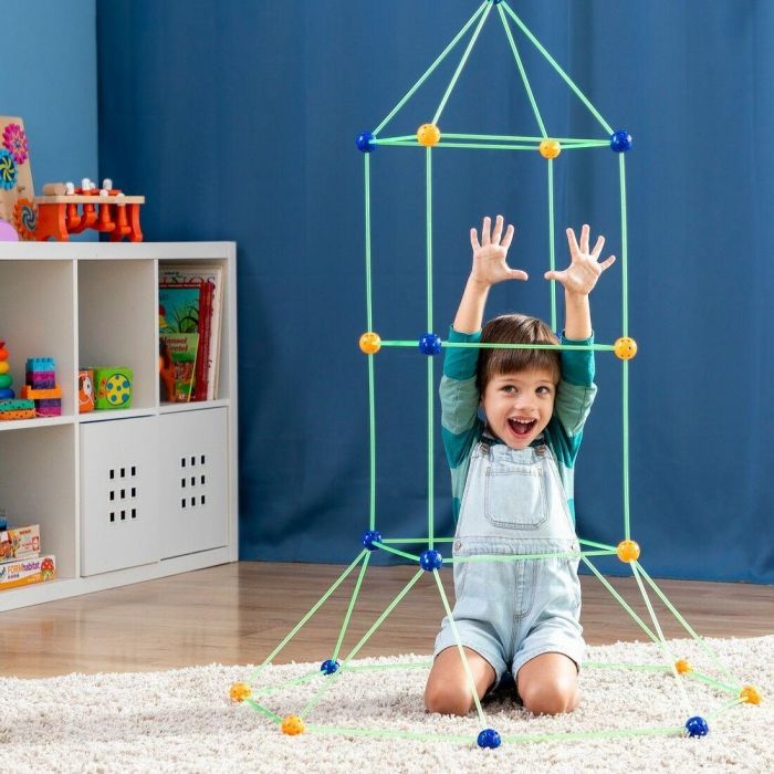 Kit de Construcción de Fuertes para Niños Archikitt InnovaGoods 85 Piezas 12 Kit de Construcción de Fuertes para Niños Archikitt InnovaGoods 85 Piezas 12