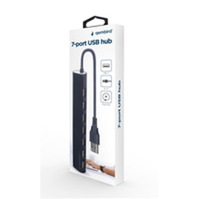 Hub USB GEMBIRD UHB-U2P7-04 Negro 1 Hub USB GEMBIRD UHB-U2P7-04 Negro 1