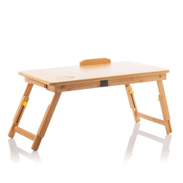 Mesa Plegable Auxiliar de Bambú Lapwood InnovaGoods 2 Mesa Plegable Auxiliar de Bambú Lapwood InnovaGoods 2