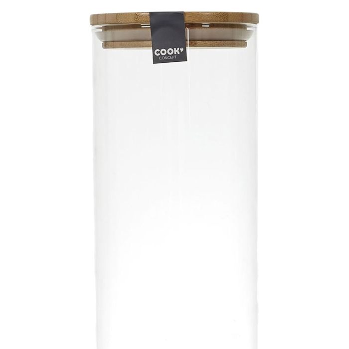 Cook Concept Bote Vidrio 2 L Transparente con Tapa de Bambú para Alimentos 4 Cook Concept Bote Vidrio 2 L Transparente con Tapa de Bambú para Alimentos 4