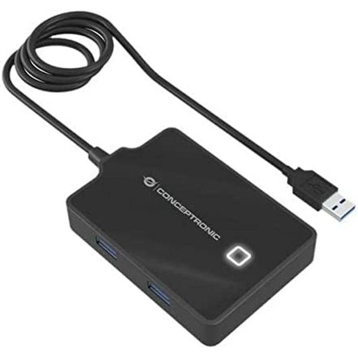 Hub USB Conceptronic 110517207101 Negro