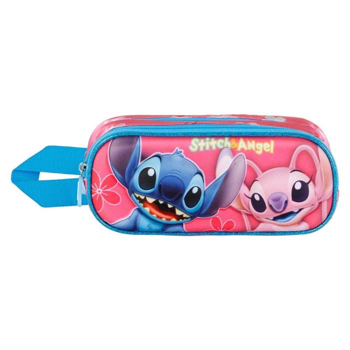 Estuche Portatodo 3D Doble Match Disney Lilo y Stitch Rosa 1