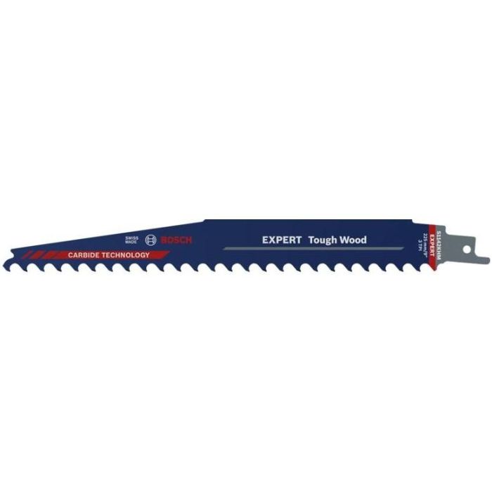 Bosch S1142KHM Hoja de Sierra de Sable Expert para Madera Gruesa y Resistente, Carburo, 17.5cm Longitud, 8mm Dientes