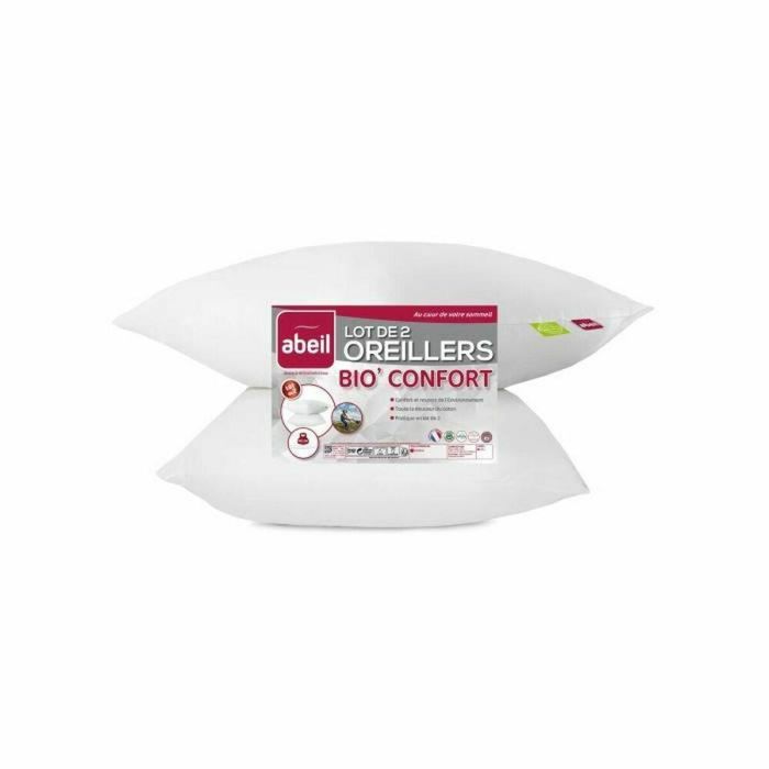 Set de 2 Almohadas Abeil Blanco 60 x 60 cm (2 Unidades) 0 Set de 2 Almohadas Abeil Blanco 60 x 60 cm (2 Unidades) 0
