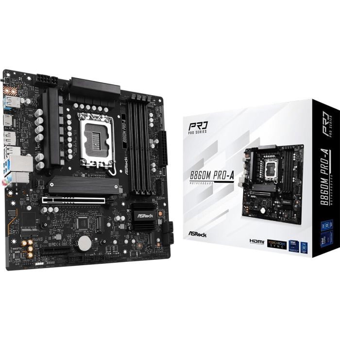 ASROCK B860M Pro-A (1851) (D) Placa Base Intel B860 Socket LGA 1851 DDR5-SDRAM micro ATX para PC 5 ASROCK B860M Pro-A (1851) (D) Placa Base Intel B860 Socket LGA 1851 DDR5-SDRAM micro ATX para PC 5