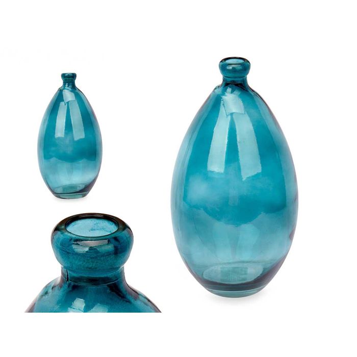 Giftdecor Botella Abombada Irregular Turquesa 17x30x17 cm (4 Unidades) Giftdecor Botella Abombada Irregular Turquesa 17x30x17 cm (4 Unidades)