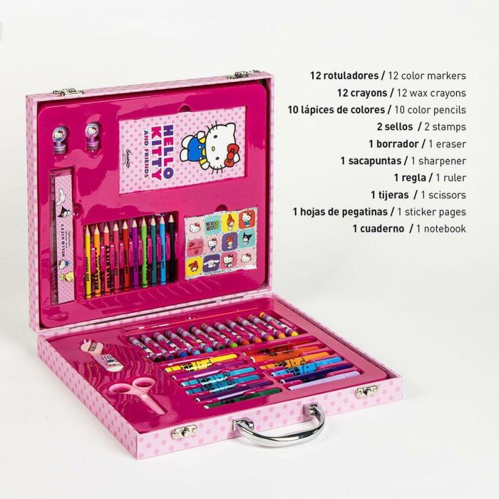 Cerdá Set Papelería Coloreable Maletín Hello Kitty 31 x 28 x 4 cm para niños a partir de 5 años 6