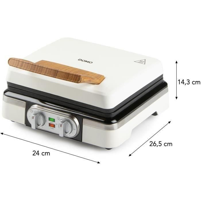 Máquina para hacer gofres - DOMO - DO9280W - 1520 W - 2 gofres XL - Blanco 1 Máquina para hacer gofres - DOMO - DO9280W - 1520 W - 2 gofres XL - Blanco 1
