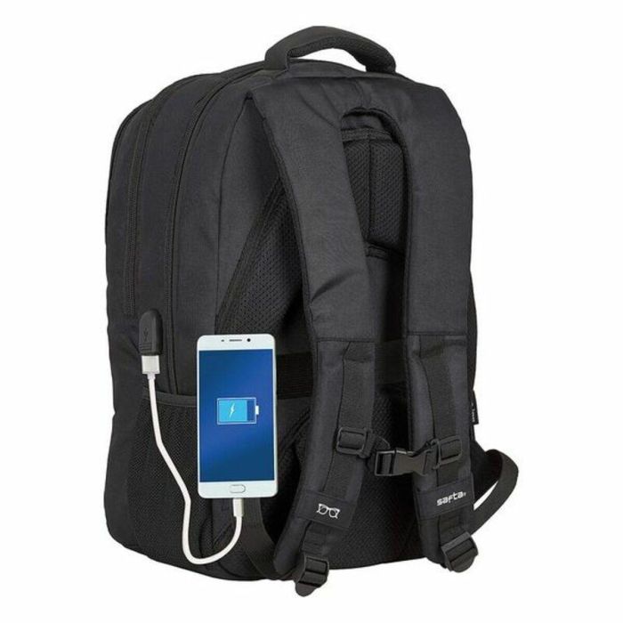 Mochila para Portátil y Tablet con Salida USB Safta 15,6'' Negro 30 x 43 x 16 cm 1