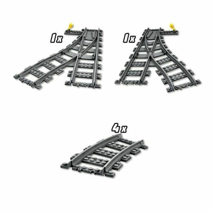 Lego City Cambios de Agujas, Accesorios para Vías de Tren de Juguete, 7 Piezas 10