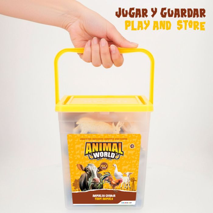 Set de Animales de Granja Colorbaby Plástico 16 x 12 x 4 cm (4 Unidades) 2