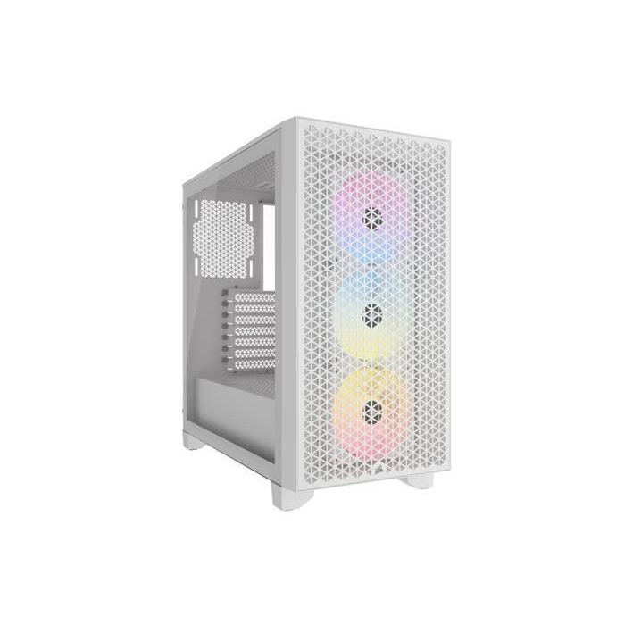 Corsair 3000D RGB Airflow Torre Media Blanca con 3 Ventiladores AR120 RGB Preinstalados CC-9011256-WW 0 Corsair 3000D RGB Airflow Torre Media Blanca con 3 Ventiladores AR120 RGB Preinstalados CC-9011256-WW 0