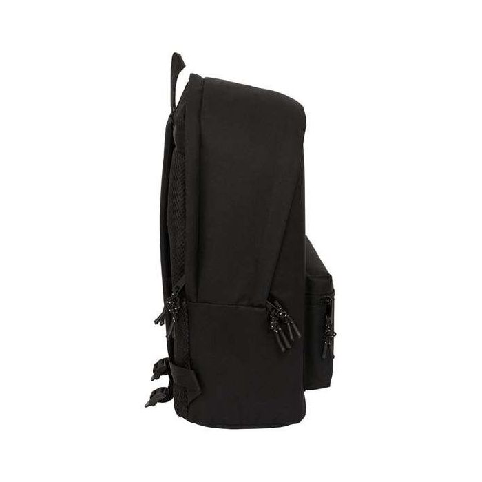 Mochila doble para portatil 15,6"+usb f.c.barcelona chica negro 31x44x18 cm 2