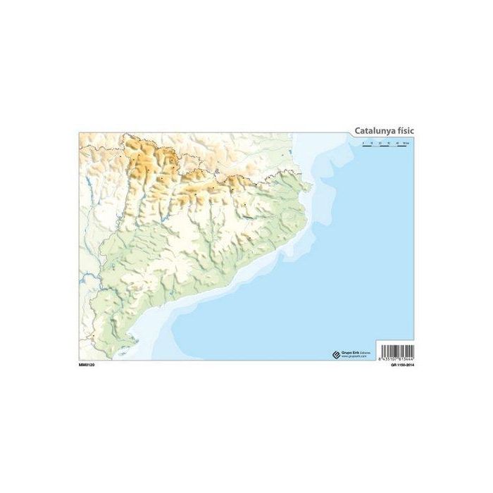 Mapa Mudo Erik Color Fisico Catalunya 50 unidades