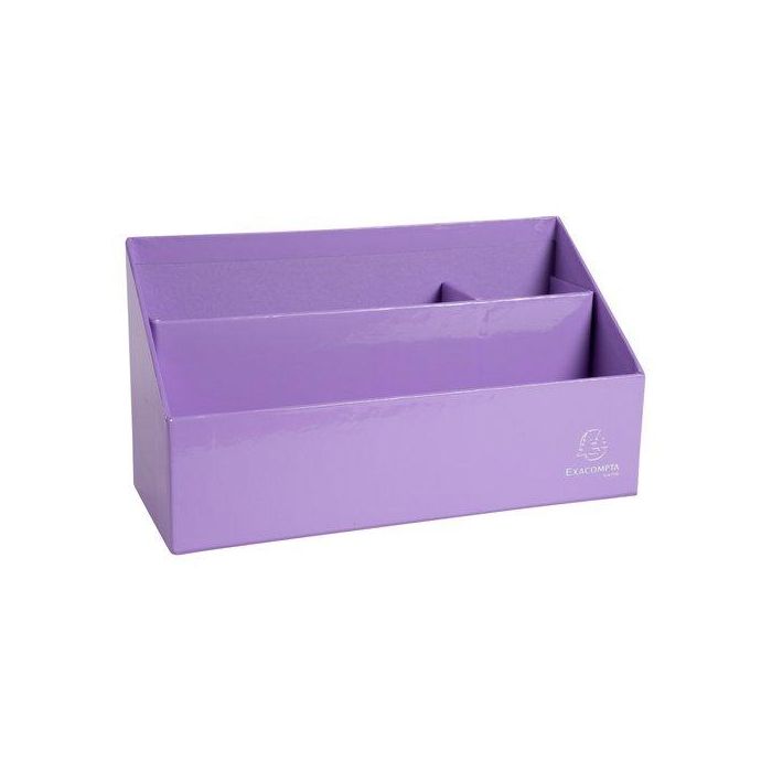 Organizador Exacompta Aquarel Carton Forrado 3 Compartimentos Malva