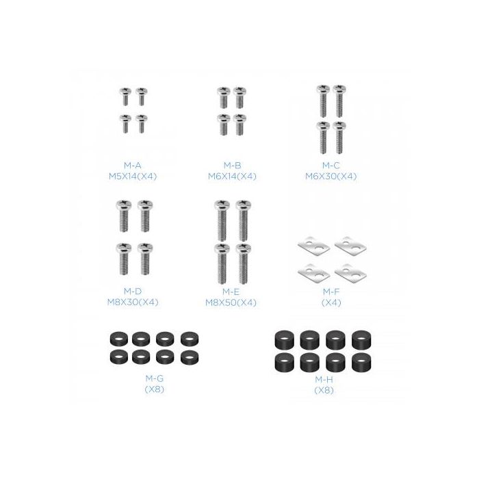 TOOQ Soporte suelo rueda pantalla 37-100 negro 2 bultos 7