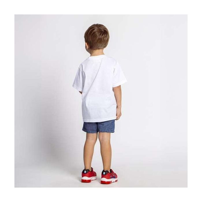 Camiseta de Manga Corta Infantil Spider-Man Blanco 2 Años 3