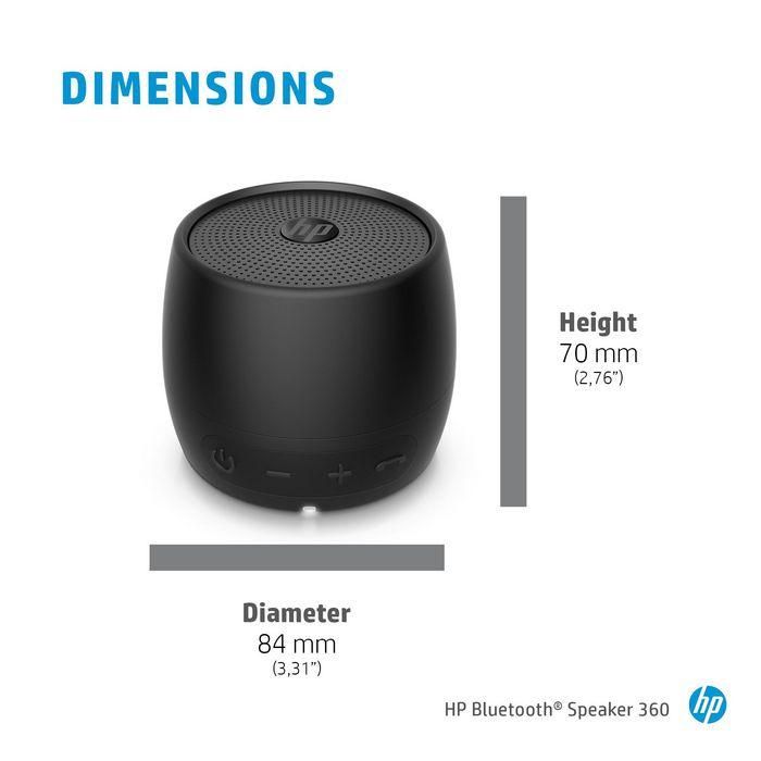HP Black Bluetooth Speaker 360 6 HP Black Bluetooth Speaker 360 6