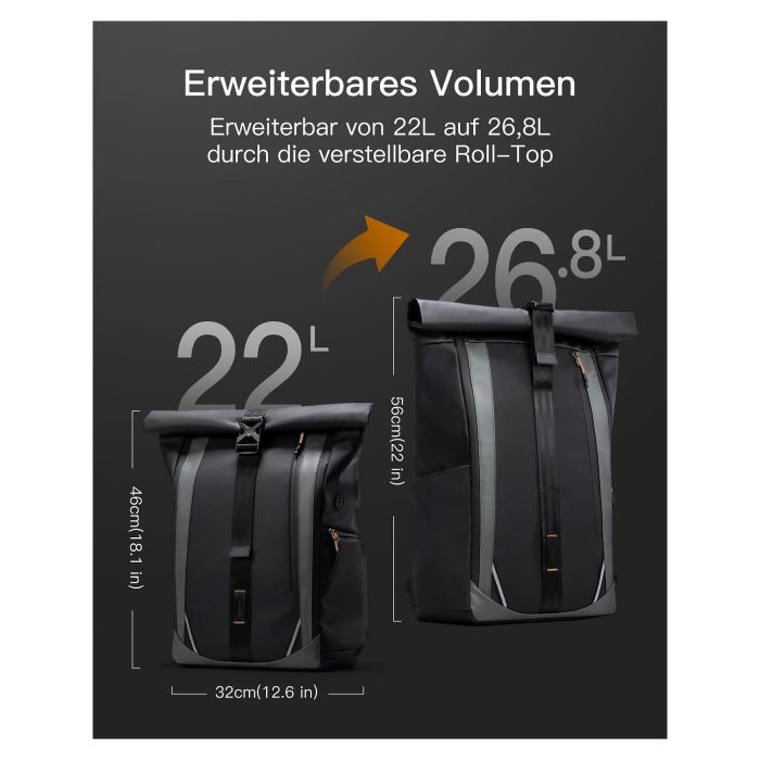 inateck Notebook-Rucksack 15,6" BP01009 black 22-26,8L 2 inateck Notebook-Rucksack 15,6" BP01009 black 22-26,8L 2