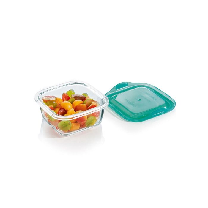 Fiambrera Cuadrada con Tapa Luminarc Keep'n Lagon 10 x 5,4 cm Turquesa 380 ml Bicolor Vidrio (6 Unidades) 1 Fiambrera Cuadrada con Tapa Luminarc Keep'n Lagon 10 x 5,4 cm Turquesa 380 ml Bicolor Vidrio (6 Unidades) 1