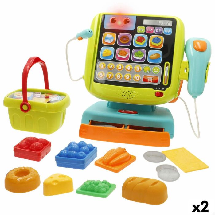 Caja Registradora de Madera con Accesorios Winfun 24 X 23 X 11 CM (2 Unidades)