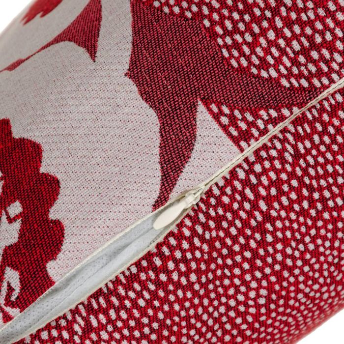 Cojín Estampado Rojo Algodón / Poliéster 45 X 45 cm