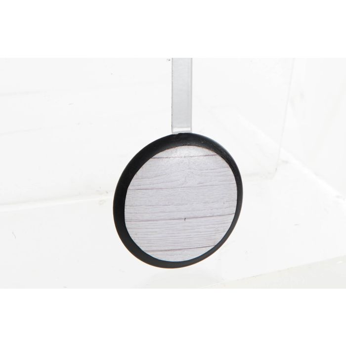 DKD Home Decor Reloj de Pared Scandi para Casa, Natural Blanco, MDF, 56x32x5 cm (Alto x Ancho x Fondo), Pilas AA, Pack 2 Unidades 2