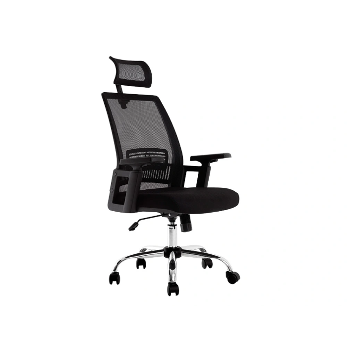 Q-connect Silla de Dirección Ergonómica con Respaldo Alto y Reposacabezas Ajustable, Base Metálica, Color Negro 7 Q-connect Silla de Dirección Ergonómica con Respaldo Alto y Reposacabezas Ajustable, Base Metálica, Color Negro 7