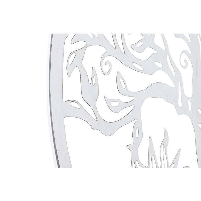 DKD Home Decor Decoración Pared Sol Luna Metal Negro Blanco 100 x 100 cm (2 Unidades) 1