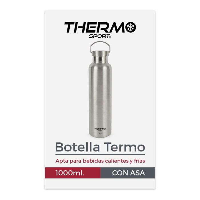 Thermosport Botella Termo de Acero Inoxidable con Asa, 1000 ml (1 L), 30,5 cm Alto x 8 cm Diámetro (6 Unidades) 10 Thermosport Botella Termo de Acero Inoxidable con Asa, 1000 ml (1 L), 30,5 cm Alto x 8 cm Diámetro (6 Unidades) 10