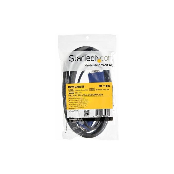 Cable adaptador Startech SVECONUS10 Blanco Negro 3 m 3 Cable adaptador Startech SVECONUS10 Blanco Negro 3 m 3