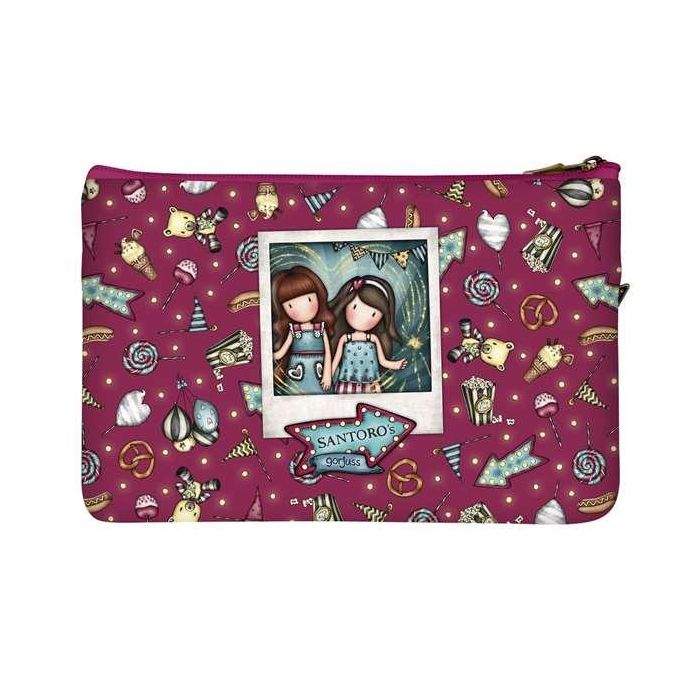 Estuche Escolar Gorjuss Fireworks Granate (23.4 x 15.5 x 1.5 cm) 1