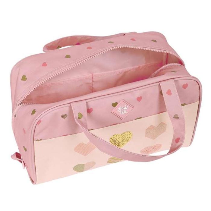 Neceser Escolar Glow Lab Hearts Rosa 31 x 14 x 19 cm 4 Neceser Escolar Glow Lab Hearts Rosa 31 x 14 x 19 cm 4