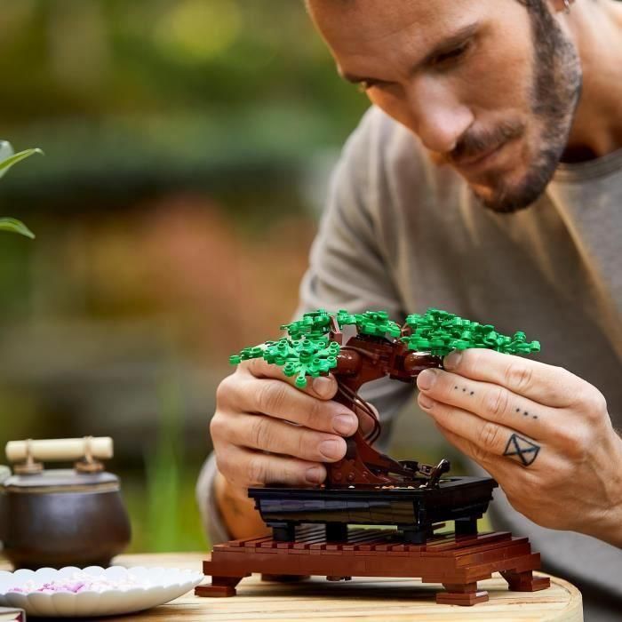 LEGO 10281 Creator Expert Bonsai Kit de Construcción Botánico para Adultos, Hobby Creativo DIY con Flores de Cerezo Intercambiables 3