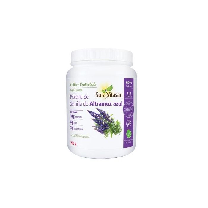 SURA VITASAN Proteína de Semilla de Altramuz Azul 250g - Alto Valor Nutricional, Rica en Fibra y Omega 3/6/7/9