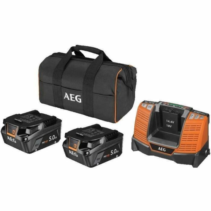 Pack taladro-destornillador de percusión + amoladora 125 mm - AEG POWERTOOLS - 18 V - Con pilas, cargador y bolsa